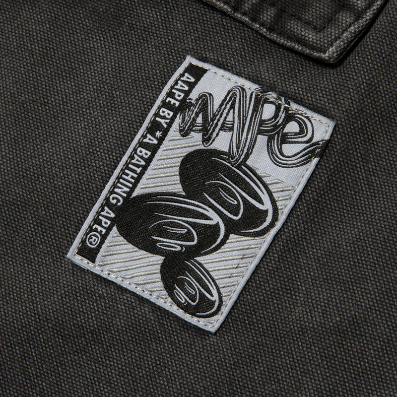 Aape旗舰店男装秋冬猿人徽章水洗做旧褶皱潮流宽松工装裤C641XXP,淘宝优惠券,粉丝福利购,淘宝优惠卷