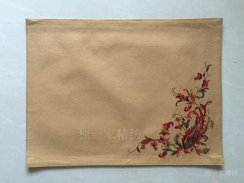 美国CHAPS餐垫红色棉麻绣花西餐厅咖啡厅盘垫环保隔热垫学生桌垫 - 图1