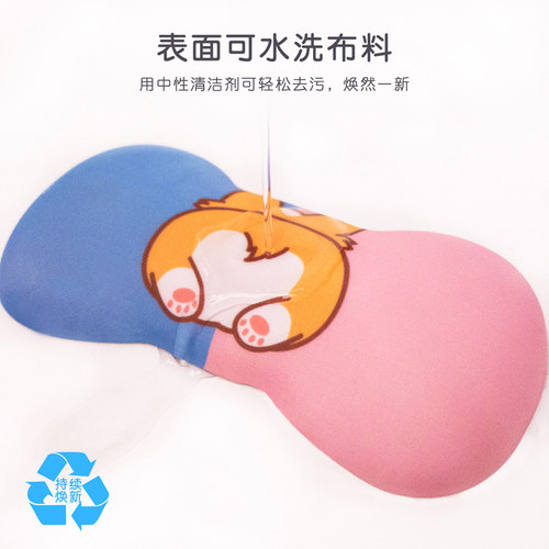 可爱硅胶鼠标垫护腕 腕垫鼠标手护腕办公卡通女生手托人体工学 - 图2