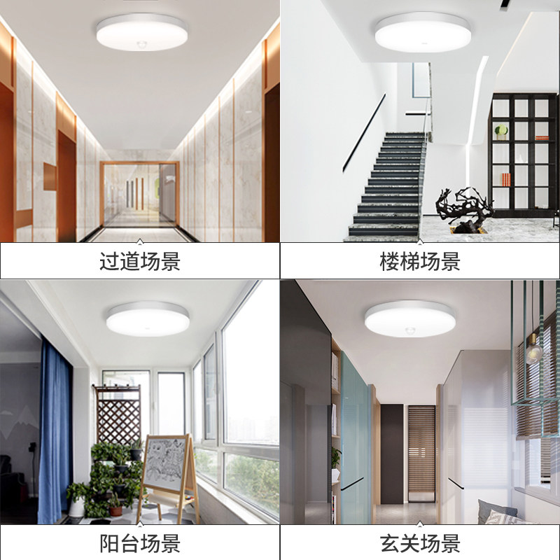 入户门外感应灯大门口门前大门头进门门厅人体玄关吸顶灯家用声控_虎窝淘