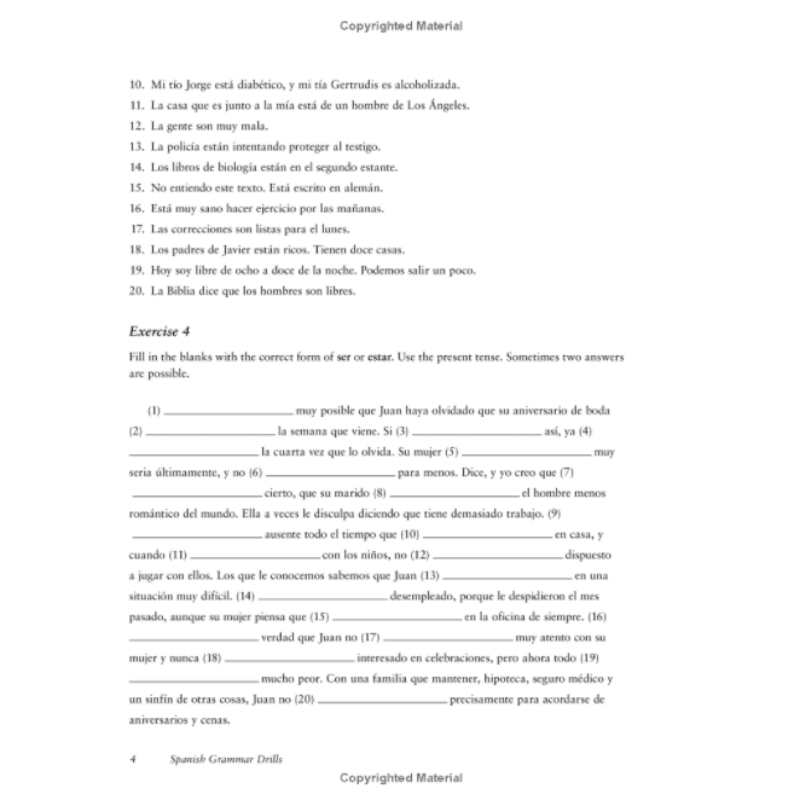 Spanish grammar drills 西班牙语语法练习 教材 教辅 练习册 自学指南 国际考试 英文原版 进口图书 大音 - 图3