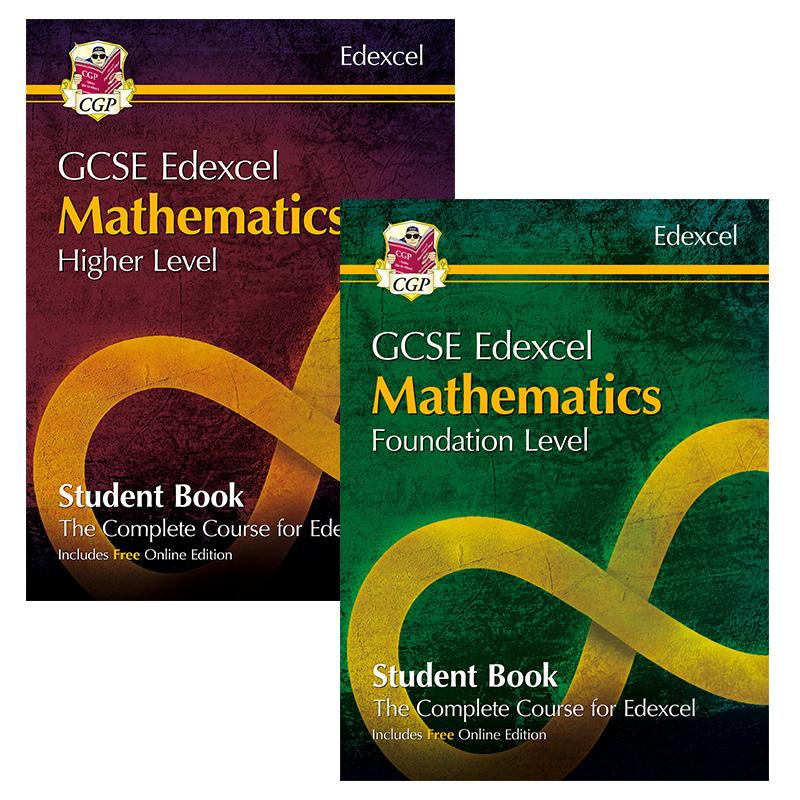 英国CGP原版 Grade 9-1 GCSE Maths Edexcel Student Book 基础 进阶数学考试 学生用书套装2册 含在线版 含答案 - 图3