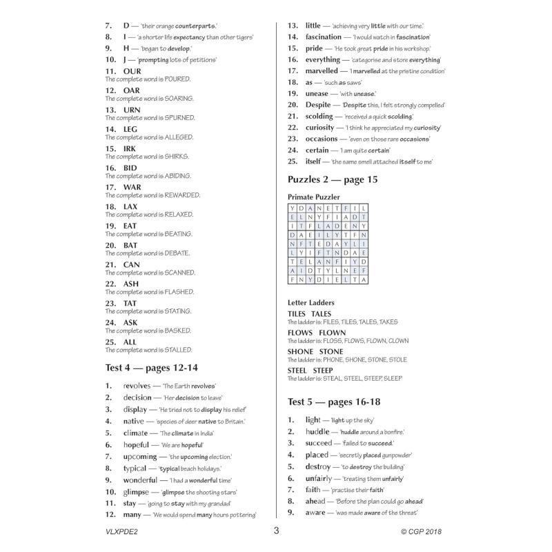 英国CGP 11+ CEM 10-Minute Tests: Verbal Reasoning Cloze- Ages 10-11 Book 1 with Online Ed大音-图3