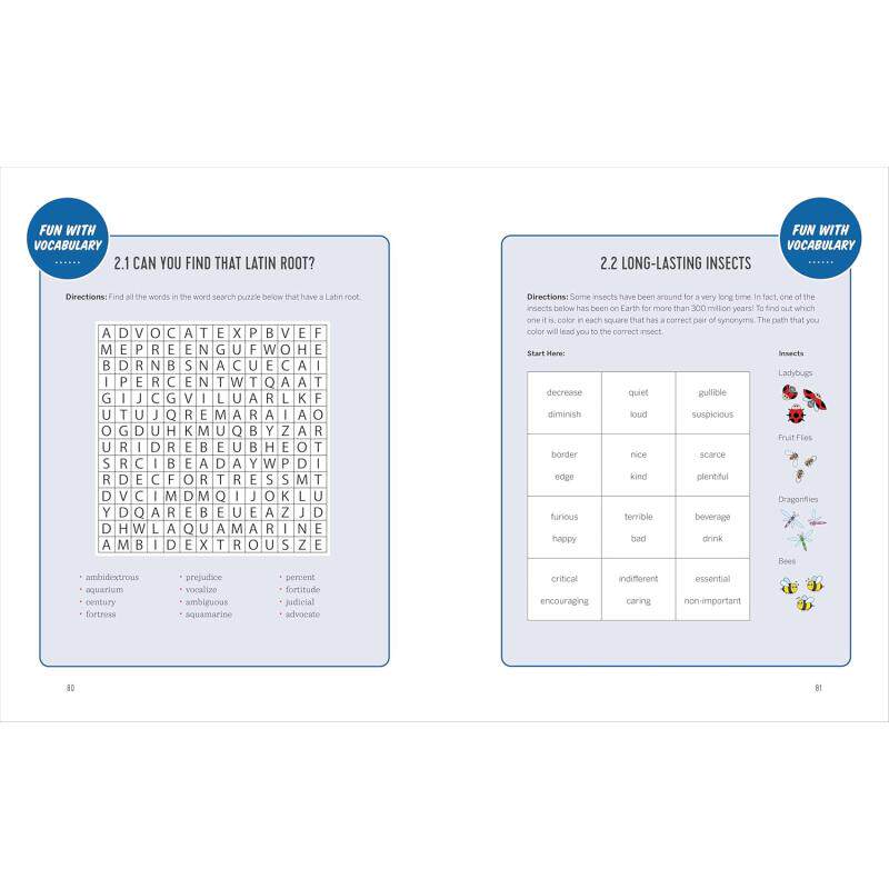 英文原版三四五年级词汇练习册 The Vocabulary Workbook for Grades 3 4 5 小学英语阅读拼写单词用法简单练习 大音