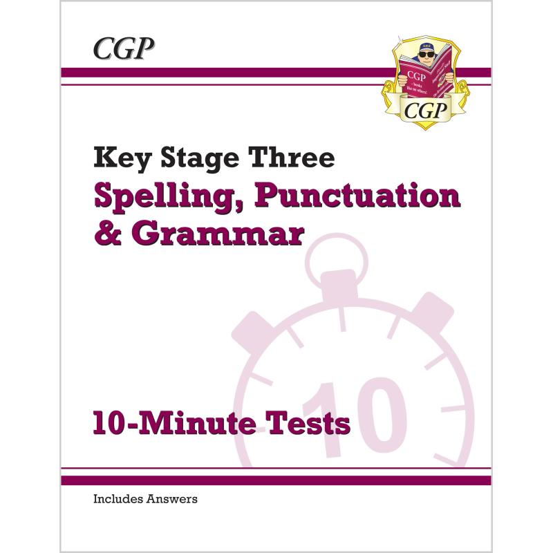 预售 英国CGP教材 KS3 English Workbook Grammar 中学英语教辅2册套装 单词拼写 语法 标点符号 练习含答案 12-14岁