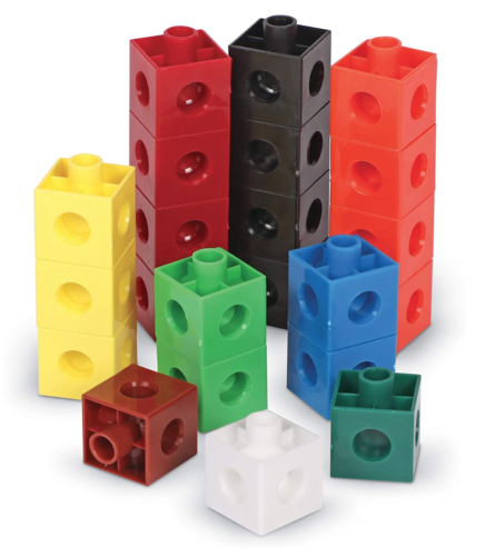 Linking Manipulative Cubes Set 可搭numberblocks 多颜色数字方块塑料积木数感启蒙数学教具低幼儿童益智学具100件套 英文原版 - 图1