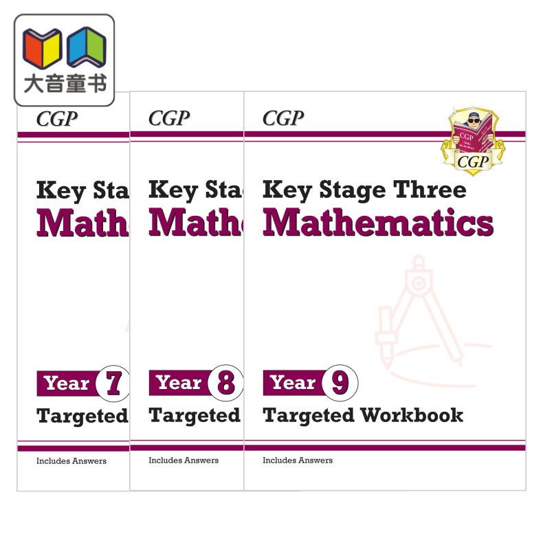 英国CGP原版 KS3 数学 Maths Catch-Up Targeted Workbook 数学高级课程综合学习练习册提升十分钟小测练习多组合 11-14岁 - 图0