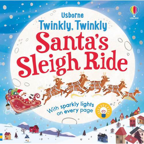 发光书 圣诞雪橇 Twinkly Twinkly Santas Sleigh Ride 英文原版 幼儿纸板书 亲子读物 绘本图画故事书 进口童书 大音 - 图0