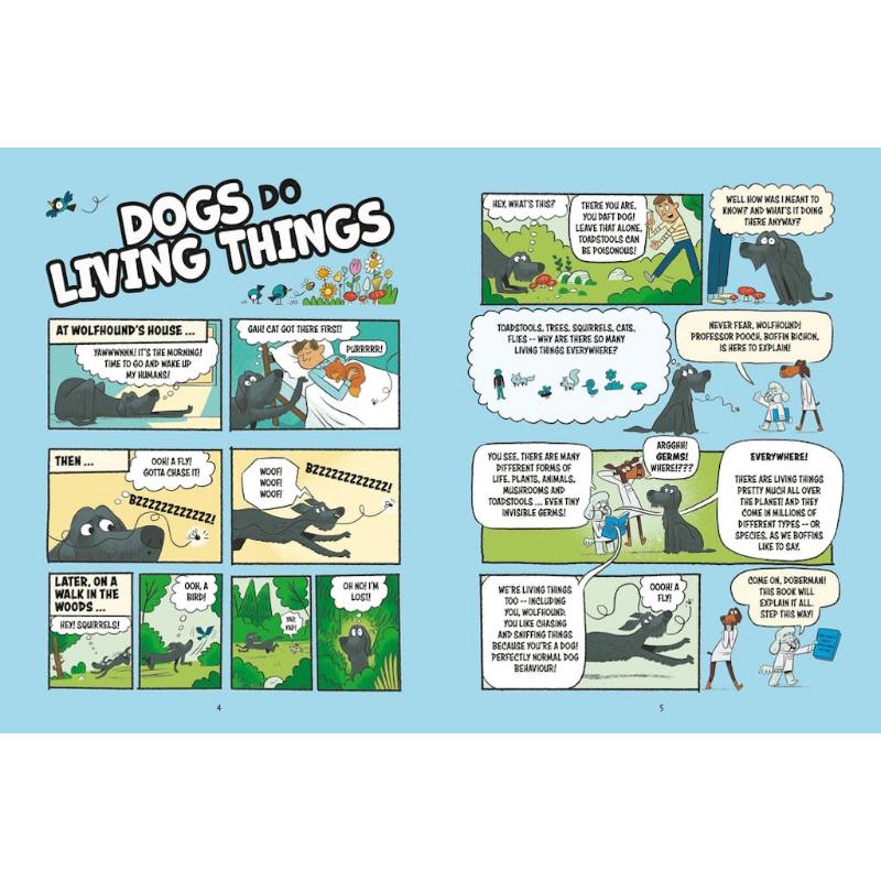 预售 Dogs Do Science 狗狗科学理论6册 英文原版漫画科学 图像小说 Light Living Things Sound Forces Materials 大音 - 图1