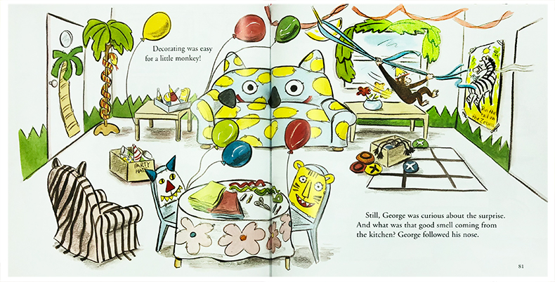 英文原版乔治猴系列A Treasury of Curious George 汪培珽第3阶段好奇的猴乔治绘本8个故事合集精装图画书 2-6岁趣味读物 - 图0