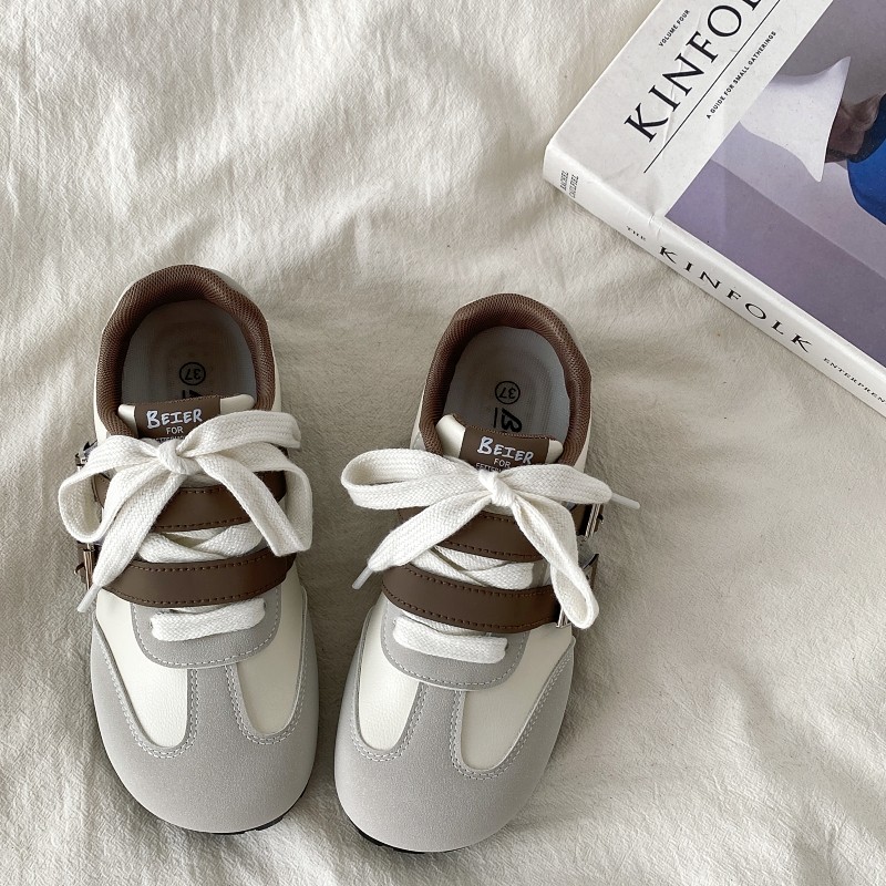 喜叔小众设计魔术贴板鞋女春秋百搭丑萌大头泡芙德训鞋阿甘小白鞋,淘宝优惠券,粉丝福利购,淘宝优惠卷