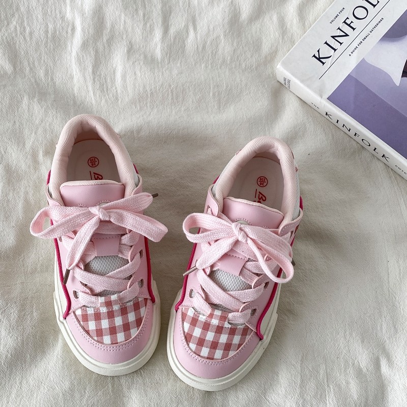 喜叔 可爱粉色KT猫板鞋女2025春季新款厚底面包鞋休闲百搭小白鞋,淘宝优惠券,粉丝福利购,淘宝优惠卷