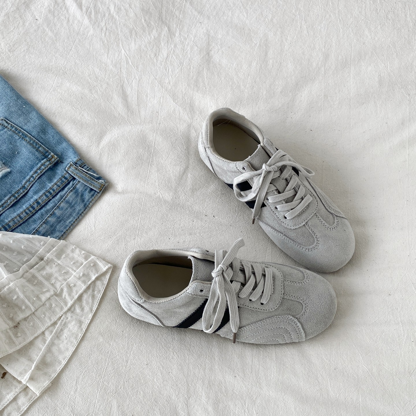 喜叔 棕色复古德训鞋女2026春季新款平底阿甘板鞋系带休闲运动鞋,淘宝优惠券,粉丝福利购,淘宝优惠卷