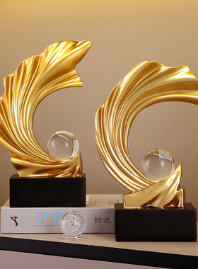 新中式创意财源滚滚风生水起摆件