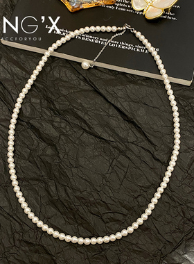 小米施家珍珠项链2024年新款爆款气质时尚高端独特小众轻奢锁骨链