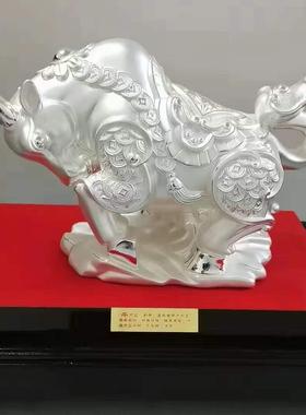 年年有余白菜鱼招财纯银摆件700g