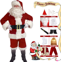 Adult Santa Claus Suit Christmas Costume Fancy Dress set