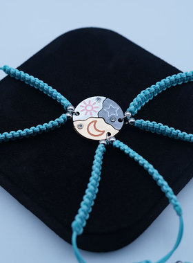 小众磁吸编织手链可调节闺蜜款