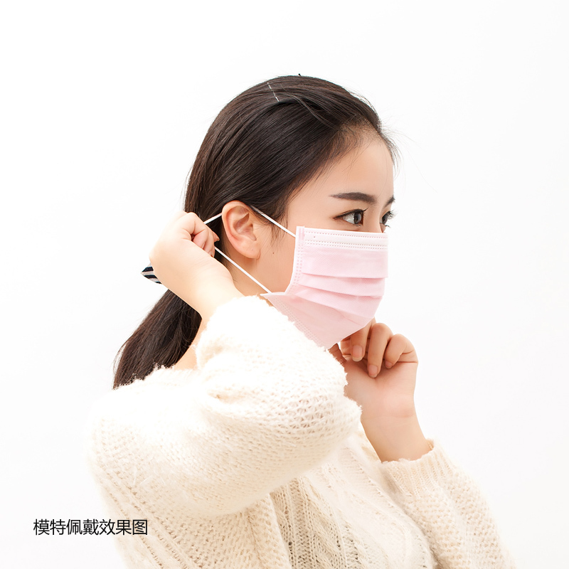 Disposable mask single independent packaging women's summer breathable thin fashion white men's black three-layer protection 50 Pack