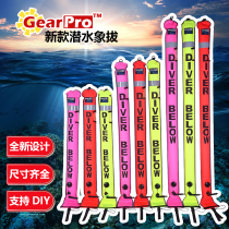 GearPro SMB 1 8 * 15cm 1 8 m 1 2 m Nylon diving Diving Buoy Big like plucking