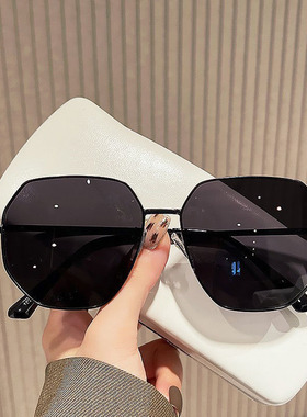 淡蓝色墨镜男女金属防晒太阳眼镜