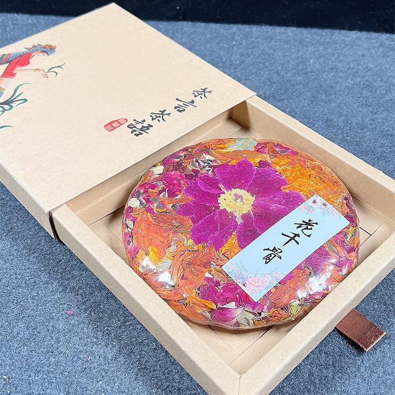 云南特产花茶饼玫瑰花菊花茶干花鲜花茶花千骨茶饼礼盒伴手礼送礼