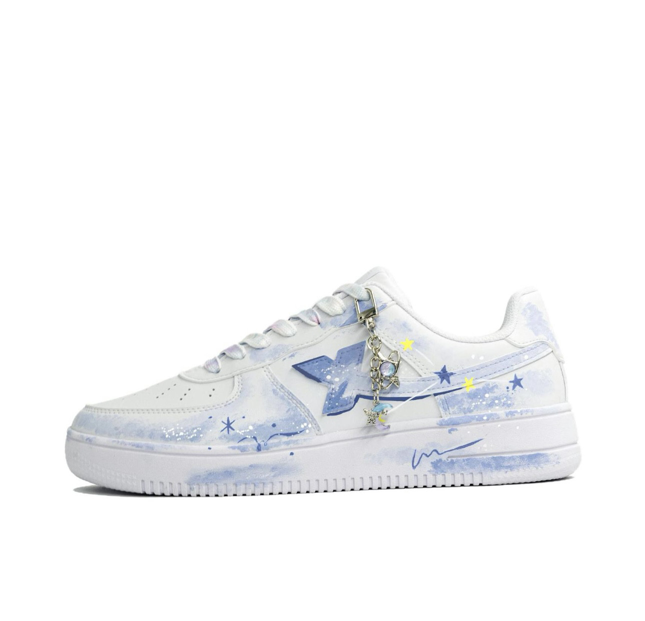 【定制球鞋】Xtep/特步星空系列低帮系带 圆头 平跟板鞋,淘宝优惠券,粉丝福利购,淘宝优惠卷