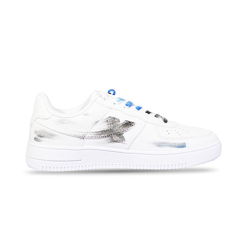 【定制球鞋】特步 空军一号五虎将赵云泼墨手绘晕染鸦低帮板鞋 - 图2