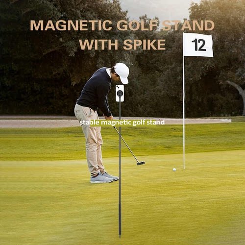 Magnetic Golf Phone Holder Spike Tripod Golfer Selfie Stick - 图1