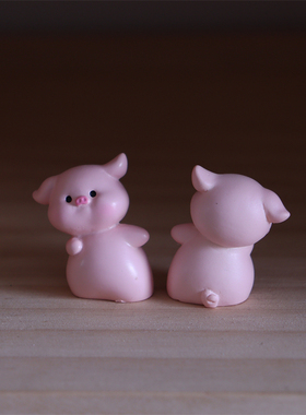 俏皮猪猪树脂小摆件上班搭子