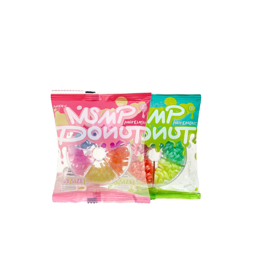 MSMP正品 一次性甜甜圈盒装创意儿童发饰可爱宝宝强拉不断橡皮筋 - 图3