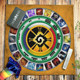 Mayan Calendar Tarot Cards Tablecloth Background Altar Ceremony