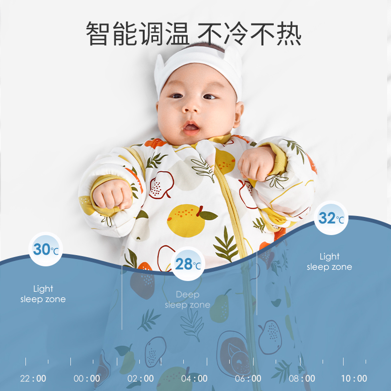蒂乐旗舰店蒂乐恒温婴儿睡袋春秋儿童防踢被秋冬被子宝宝睡袋新生儿四季通用2