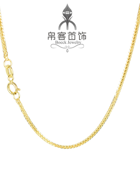 纯银百搭短款替换黄金色项链