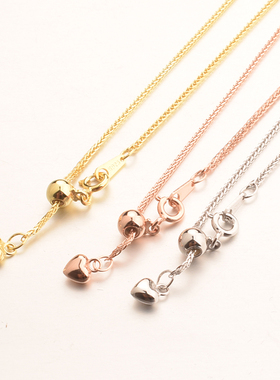 可调节肖邦链银项链纯银女锁骨链