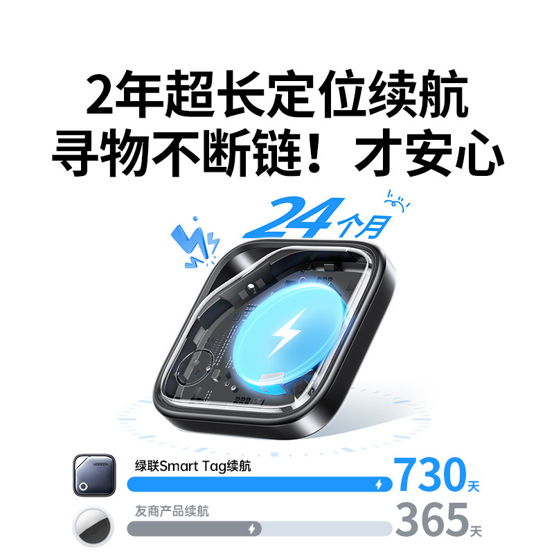 绿联定位器防丢器神器适用苹果迷你宠物老人儿童跟踪电动车钱包旅行箱书包airtag平替防丢失自行车汽车钥匙扣,淘宝优惠券,粉丝福利购,淘宝优惠卷