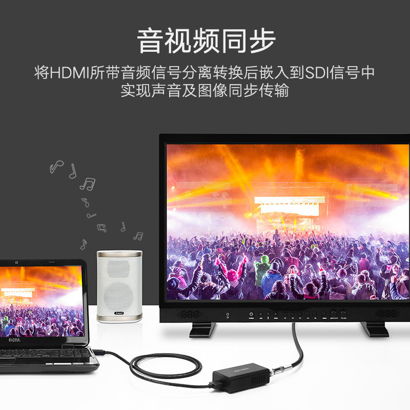 绿联 HDMI转SDI转换器线电脑摄像机接视频矩阵/监控100米传输1080P/60Hz高清音视频工程级3G/SD/HD-SDI转HDMI,淘宝优惠券,粉丝福利购,淘宝优惠卷
