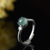 Natural grade A high ice jade egg ring live mouth