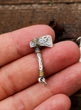 斧头吊坠项链男女纯银