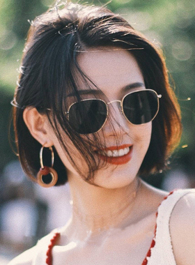 复古港风女夏防太阳眼镜偏光近视