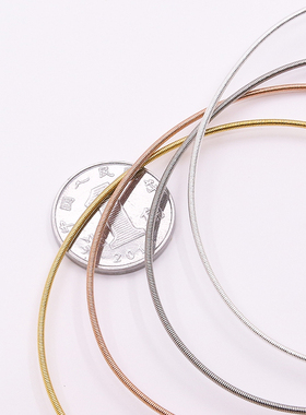 s925纯银弹簧带针半硬diy手圈