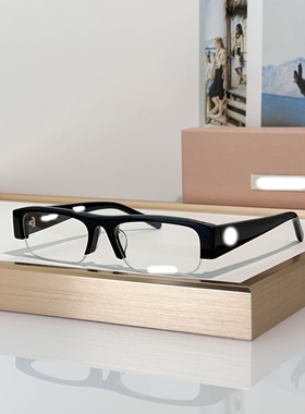 欧美半框板材个性女方形防晒墨镜