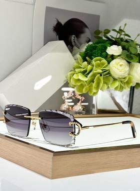 欧美女方形遮阳个性波浪纹太阳镜