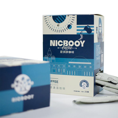 尼珂波现磨特浓速溶咖啡粉原装进口商用条装0脂反式脂肪酸大包装 - 图0