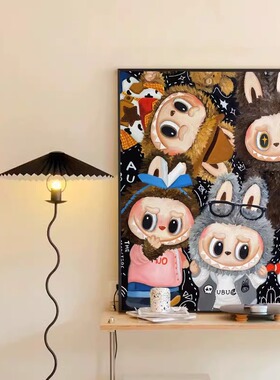 泡泡玛特拉布布多巴胺客厅挂画