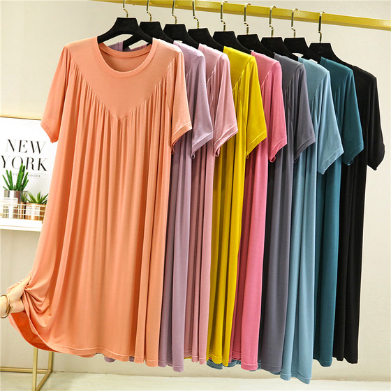Modal thin extra-large outer dress