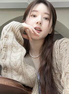 赵露思同款天然淡水米粒珍珠项链法式轻奢高级感纯银百搭锁骨链