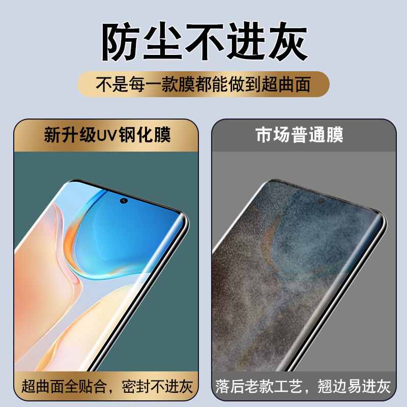 真我10pro+钢化膜uv手机膜realme10pro+防窥膜全屏覆盖抗蓝光oppo防窥por十全胶曲面屏保护贴膜防偷窥屏防摔 - 图2