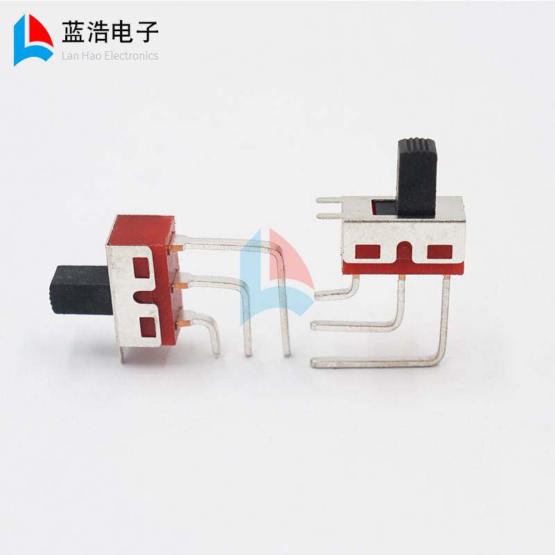 SS-12D08 2档3脚弯脚拨动开关3脚立式90度音响功放大电流滑动开关 - 图2