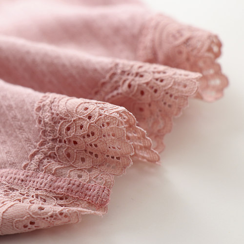 内裤女士高腰收腹蕾丝夏季薄款三角裤2025新款美拉德大码包臀无痕 - 图1